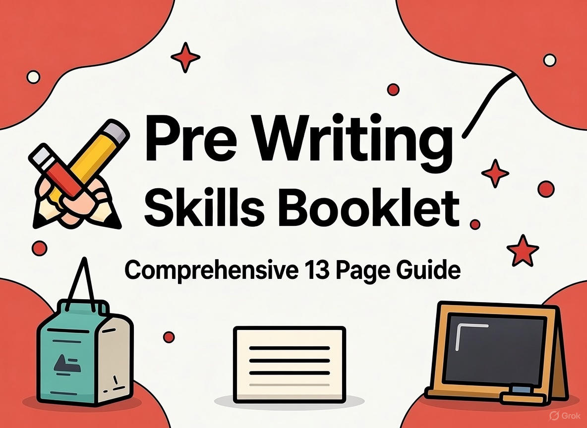 Pre Writing Skills Learning Booklet